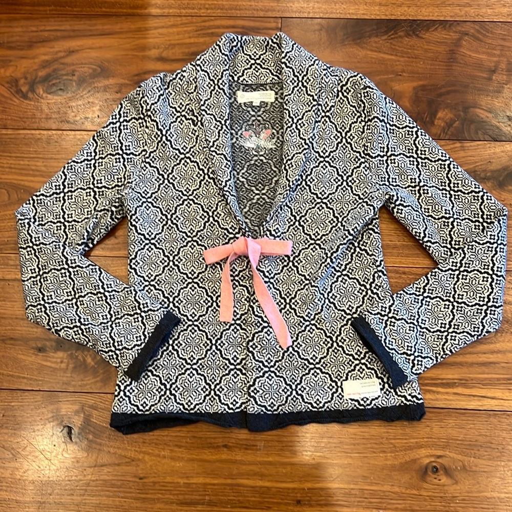 Odd Molly black and white tue front jacket. Adorable, beautiful details!